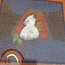 Small image for selecting a larger view of image The White Cocky is Warranunga ladies Totem 
The White Cocky feathers are also used for dancing.
